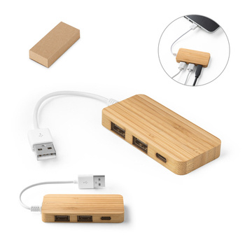 MOSER. Bambusowy HUB USB