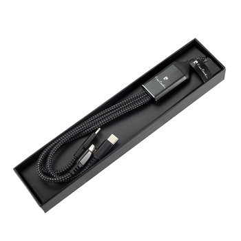 Kabel 3 w 1 z podświetlanym logo Pierre Cardin