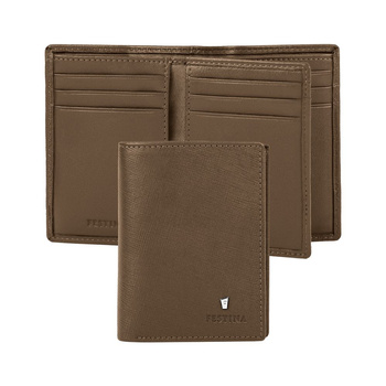 Card holder with flap Chronobike Camel