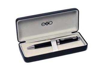 Długopis EXO Sagitta, czarny, wykończenia chromowane
