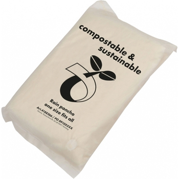 Poncho przeciwdeszczowe biodegradowalne FLEURUS