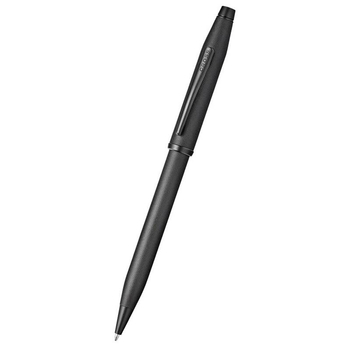 Długopis Cross Century II czarny z fakturą w diamenty, czarne elementy powlekane metodą PVD