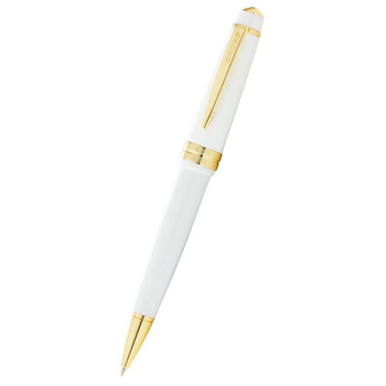 Długopis Cross Bailey Light biały, elementy w kolorze złotym