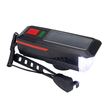 Lampka solarna do roweru z klaksonem, MC-5