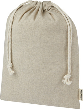 Pheebs torba na prezent z bawełny z recyklingu o gramaturze 150 g/m² i z certyfikatem GRS, duża o pojemności 4 l