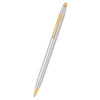 Długopis Cross Classic Century chromowany korpus, złote elementy