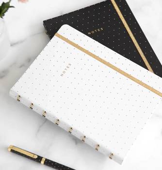 Notebook fILOFAX Moonlight A5, blok w linie, biały