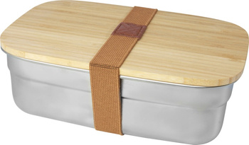 Pudełko śniadaniowe Tite ze stali nierdzewnej z bambusową pokrywką