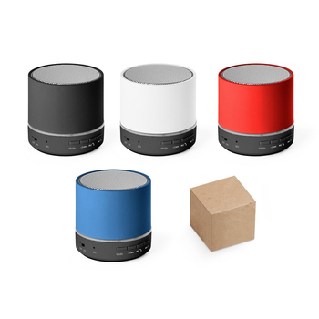 RE-PEREY. Przenośny głośnik 3W z baterią o żywotności 4h30m w ABS pochodzącego z recyklingu (100% rABS)