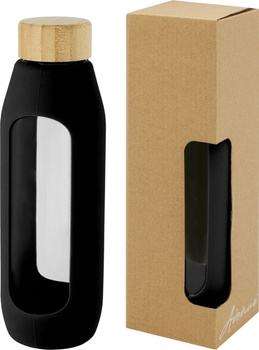 Tidan Butelka z borokrzemianowego szkła o pojemności 600 ml z silikonowym uchwytem