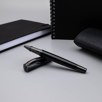 Pióro kulkowe Monteverde Impressa, czarne, wykończenia z brązu