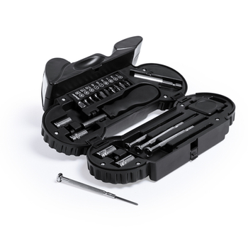 Zestaw narzędzi "motocykl" 21 el., latarka 4 LED