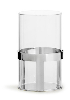 Lampion Hold mały, srebrny