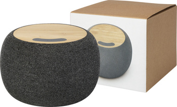 Ecofiber głośnik Bluetooth® z bambusa/RPET i bezprzewodowa ładowarka indukcyjna