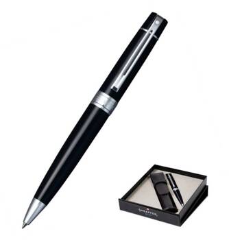 G0000-6 Zestaw prezentowy Sheaffera, czarny długopis 9312 BP, skórzane czarne etui
